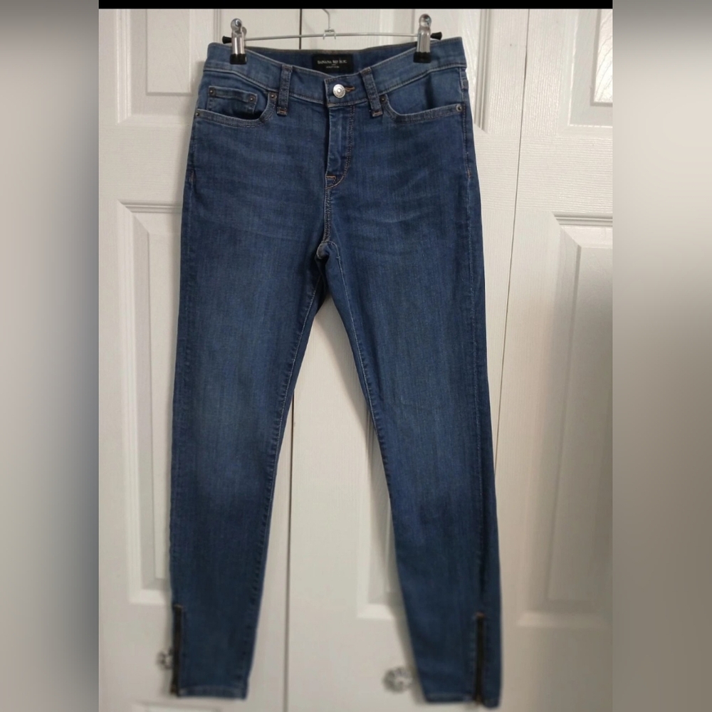 Banana Republic Size 25/0 Unisex Dark Blue Tapered Jeans
